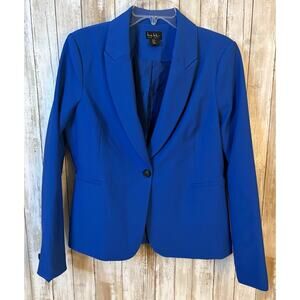 Nicole Miller Cobalt Blue One Button Blazer Size Large NWOT